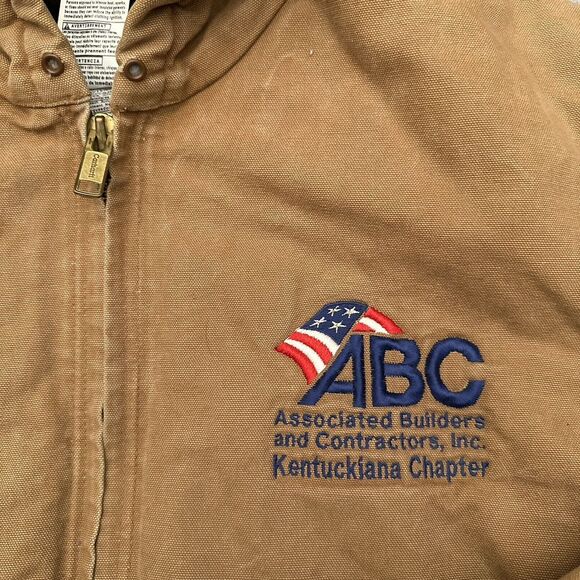 Vintage Carhartt Jacket Men's XL J140 BRN Quilt Lined Distressed Made in USA - Picture 7 of 15